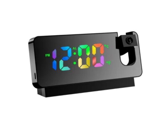 3D Projection Alarm Clock LED Mirror - Clock Display With Snooze Function - Image 3