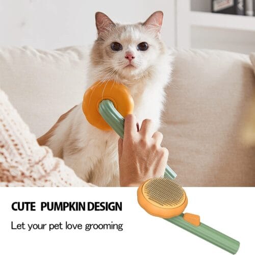 Pumpkin Pet CombPet Grooming Self Cleaning Slicker Brush for Dogs Cats Puppy Rabbit - Image 5