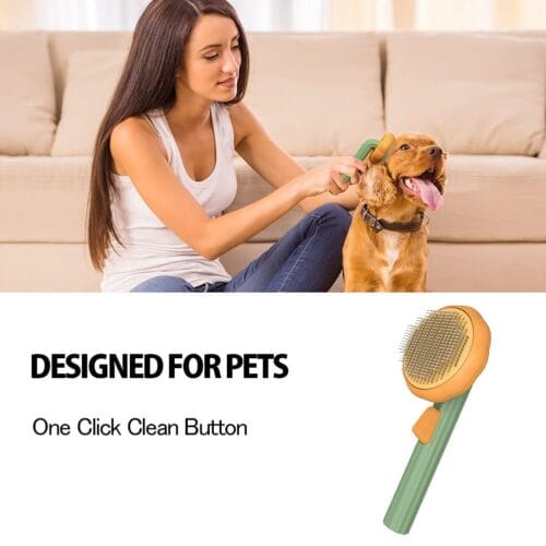 Pumpkin Pet CombPet Grooming Self Cleaning Slicker Brush for Dogs Cats Puppy Rabbit - Image 8