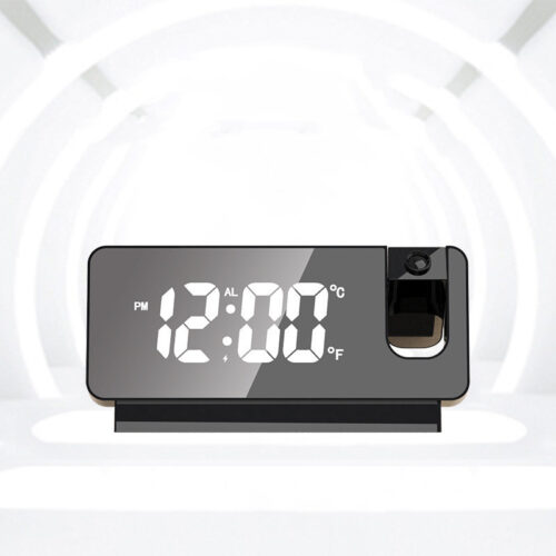 3D Projection Alarm Clock LED Mirror - Clock Display With Snooze Function - Image 5