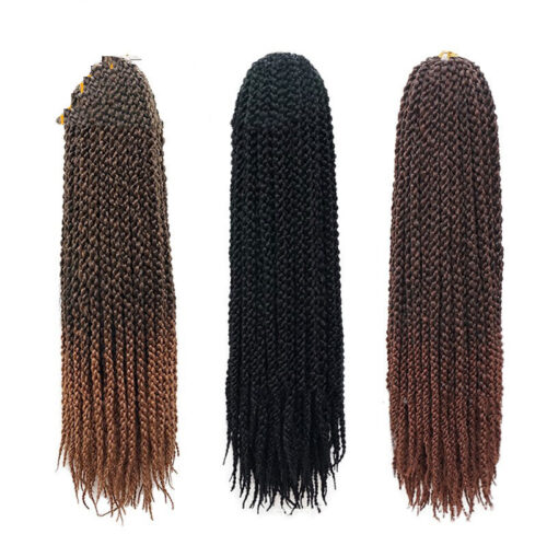 Crochet Braid Hair Synthetic Black Brown For Women - Image 2