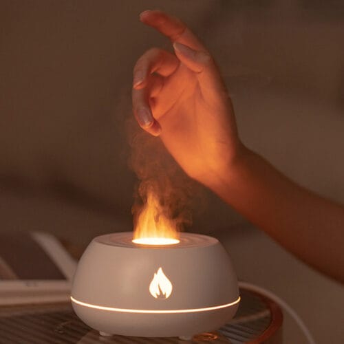 Flame Humidifier Aromatherapy Diffuser 7 Colors Light - Image 9