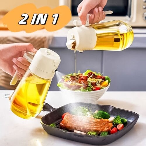 2 in 1 Glass Oil Sprayer & Dispenser