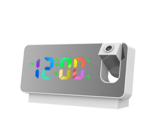 3D Projection Alarm Clock LED Mirror - Clock Display With Snooze Function - Image 2