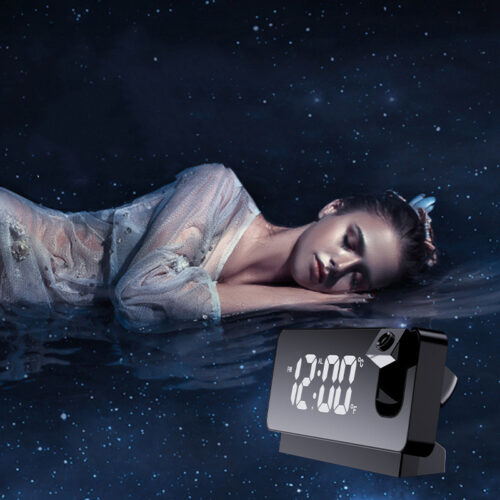 3D Projection Alarm Clock LED Mirror - Clock Display With Snooze Function - Image 7