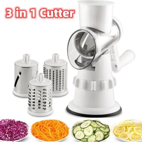 Vegetable Cutter Round Mandoline Slicer Potato Julienne Carrot Grater Cheese