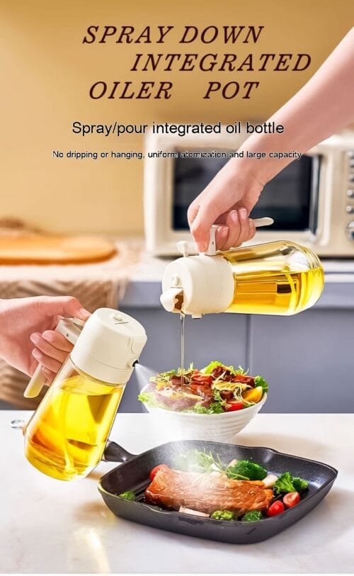 2 in 1 Glass Oil Sprayer & Dispenser - Image 7