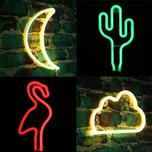 LED Neon Light Party Supplies Table Decorations