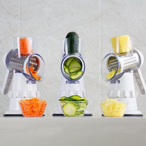 Vegetable Cutter Round Mandoline Slicer Potato Julienne Carrot Grater Cheese - Image 3