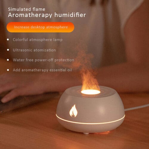 Flame Humidifier Aromatherapy Diffuser 7 Colors Light - Image 5