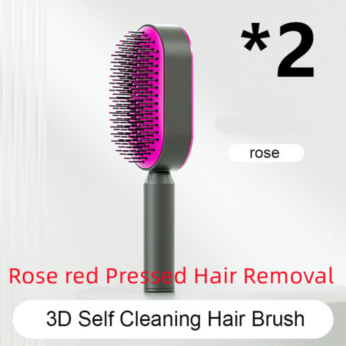 Self Cleaning Hair Brush For Women - Image 4