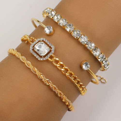 Fashion Jewelry 4 Pcs Crystal Bracelet - Image 3